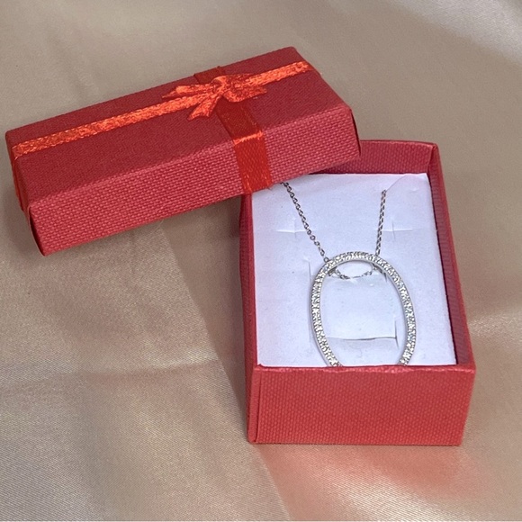 Erwin Pearl Sterling Silver Necklace With Sterling Silver & CZ Oval Pendant 925 - Picture 14 of 15